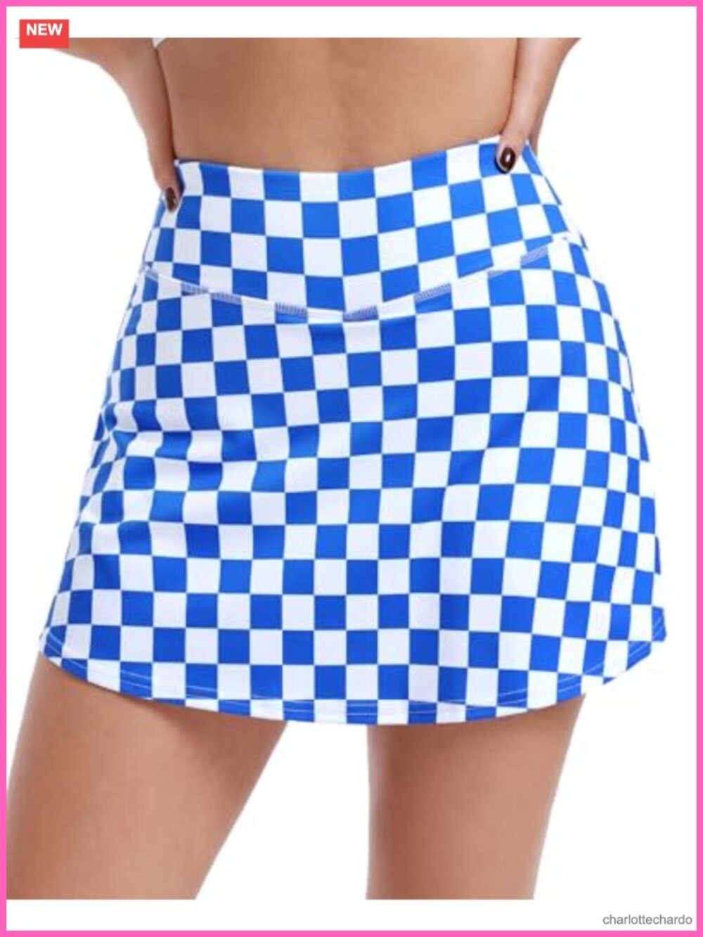 Skort Golf Tennis Athletic Built-in Shorts Pockets High Waist Tummy Control